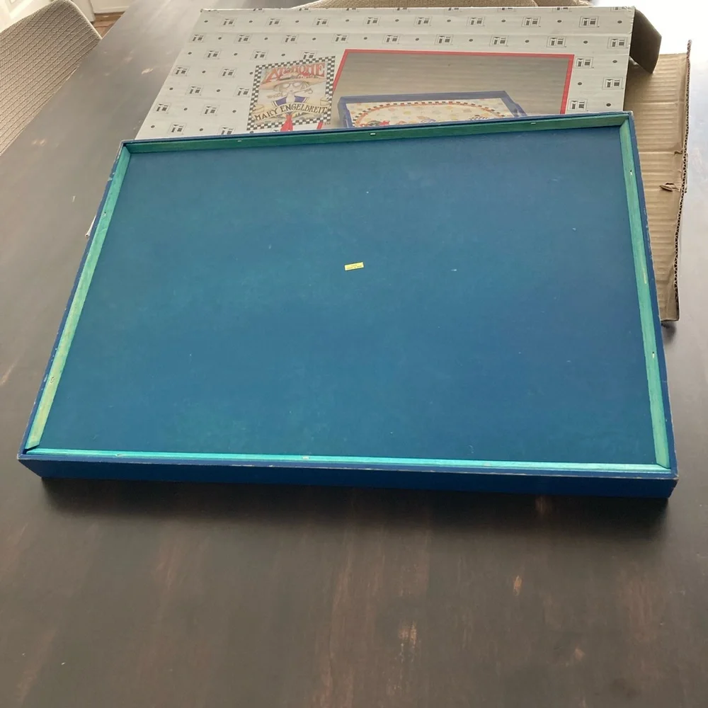 Mary Engelbreit serving tray with colorful teapots. - Picture 4 of 8